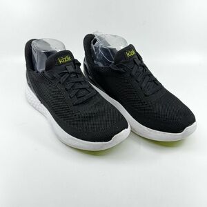 Kizik Athens hands-free sneakers in black with neon green mens 5.5 women’s 7